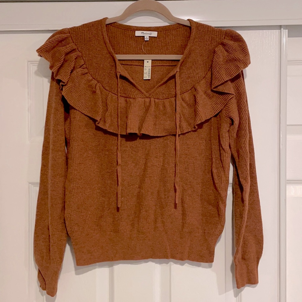 NWT Madewell Ruffle Sweater